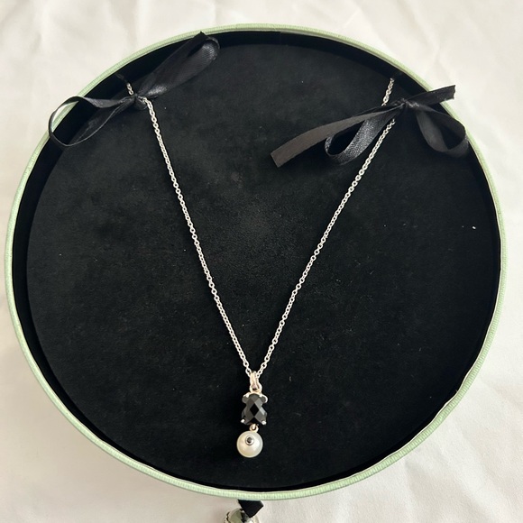 TOUS Black Onyx and Pearl Sterling Silver Necklace - Picture 4 of 7